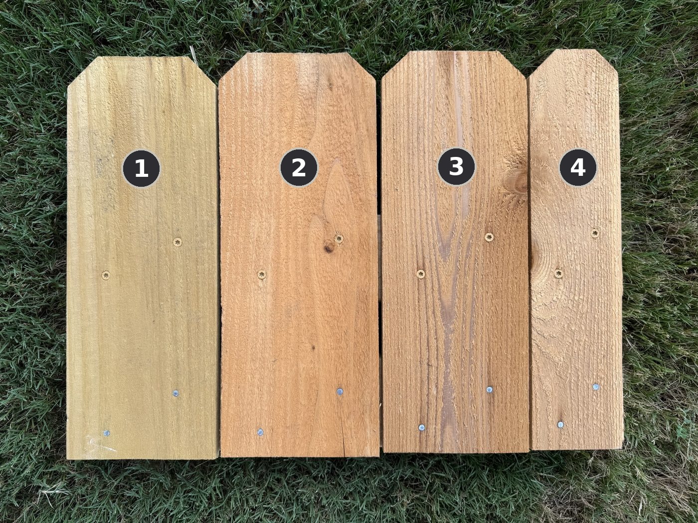 Dog-ear fence picket sampler without numbers