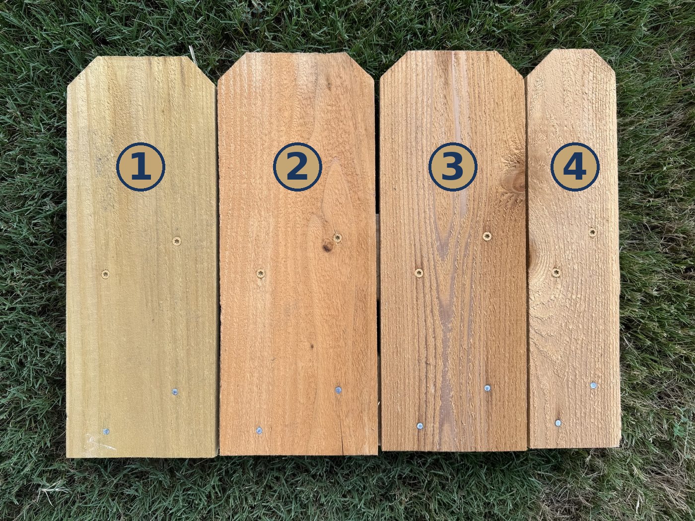 Alta dog-ear fence picket sampler