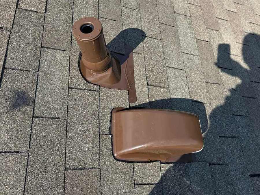 Vent and pipe boot reset after the repair.